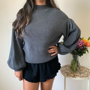 Grey Thick Knit Sweater
